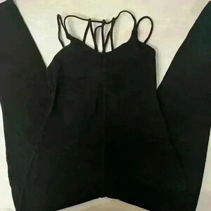 Forever21 Black Athletic knit jumpsuit size large